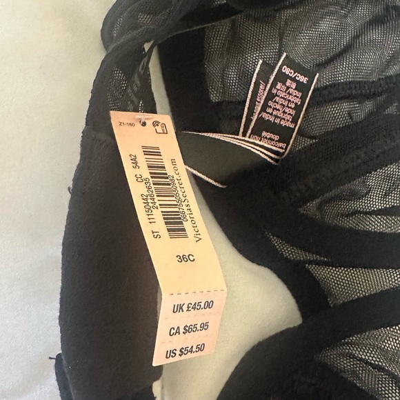Victoria's Secret Black Sheer Bra - Picture 2 of 14